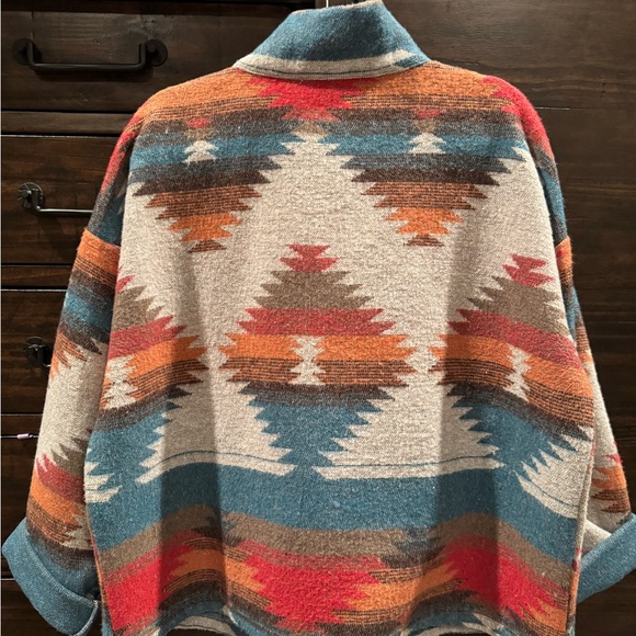 Aztec Patterned Wool-Blend Jacket - Picture 4 of 4